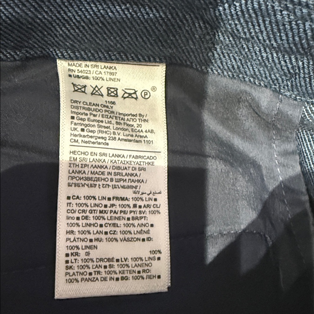 Banana Republic Heritage Expedition Linen Cargo Pants Indigo Blue - Picture 9 of 9